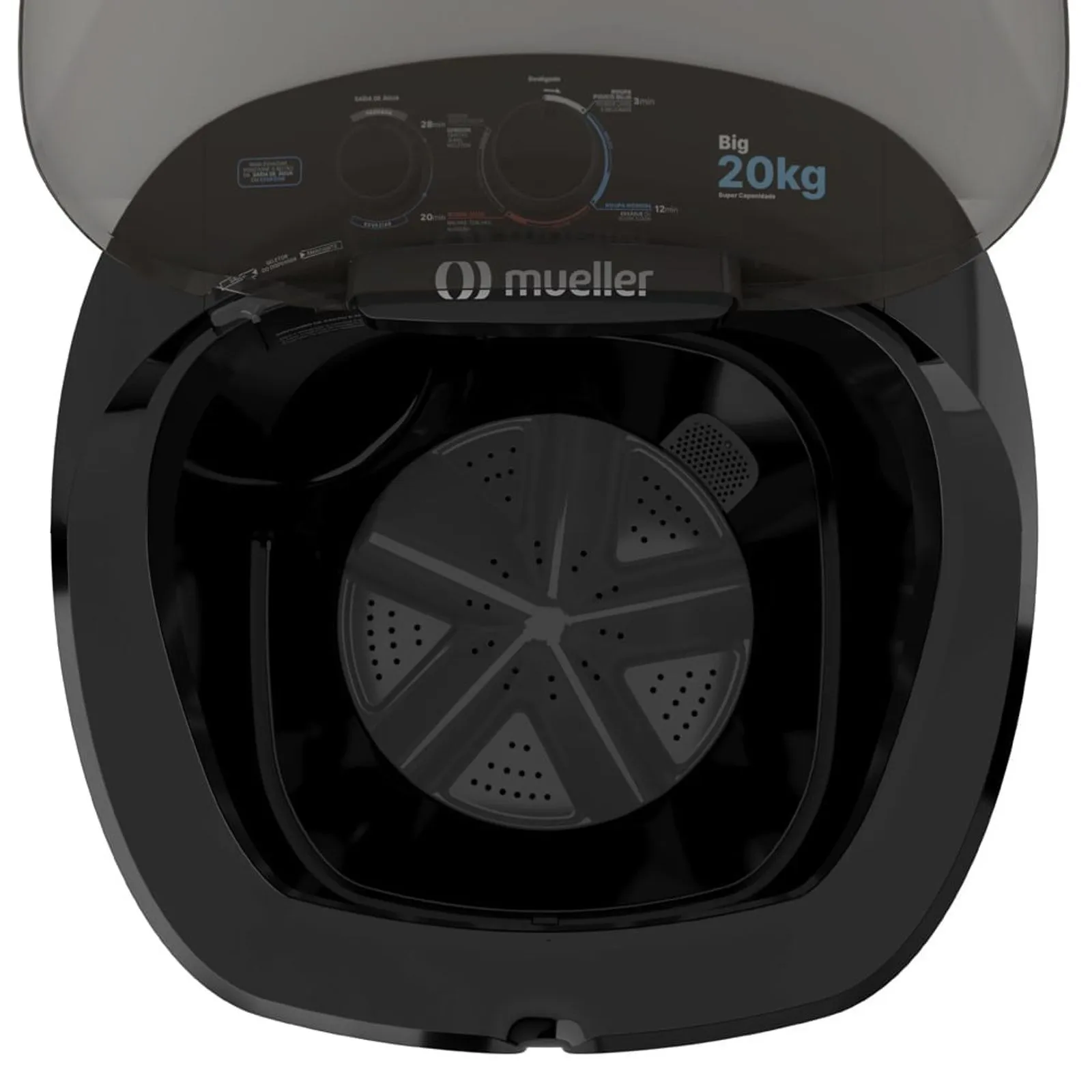 Tanquinho de Lavar Roupa Mueller Big 20kg preto