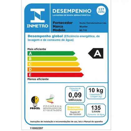 Tanquinho Mueller 10kg Branca
