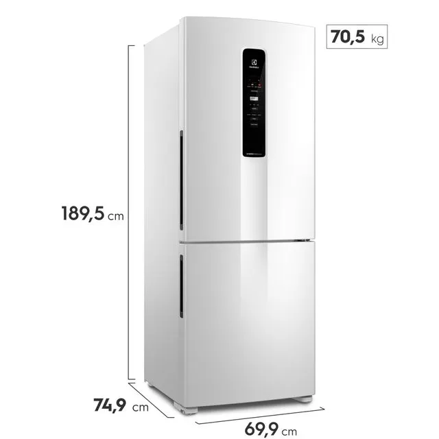 Refrigerador Electrolux 490L Reverse branca