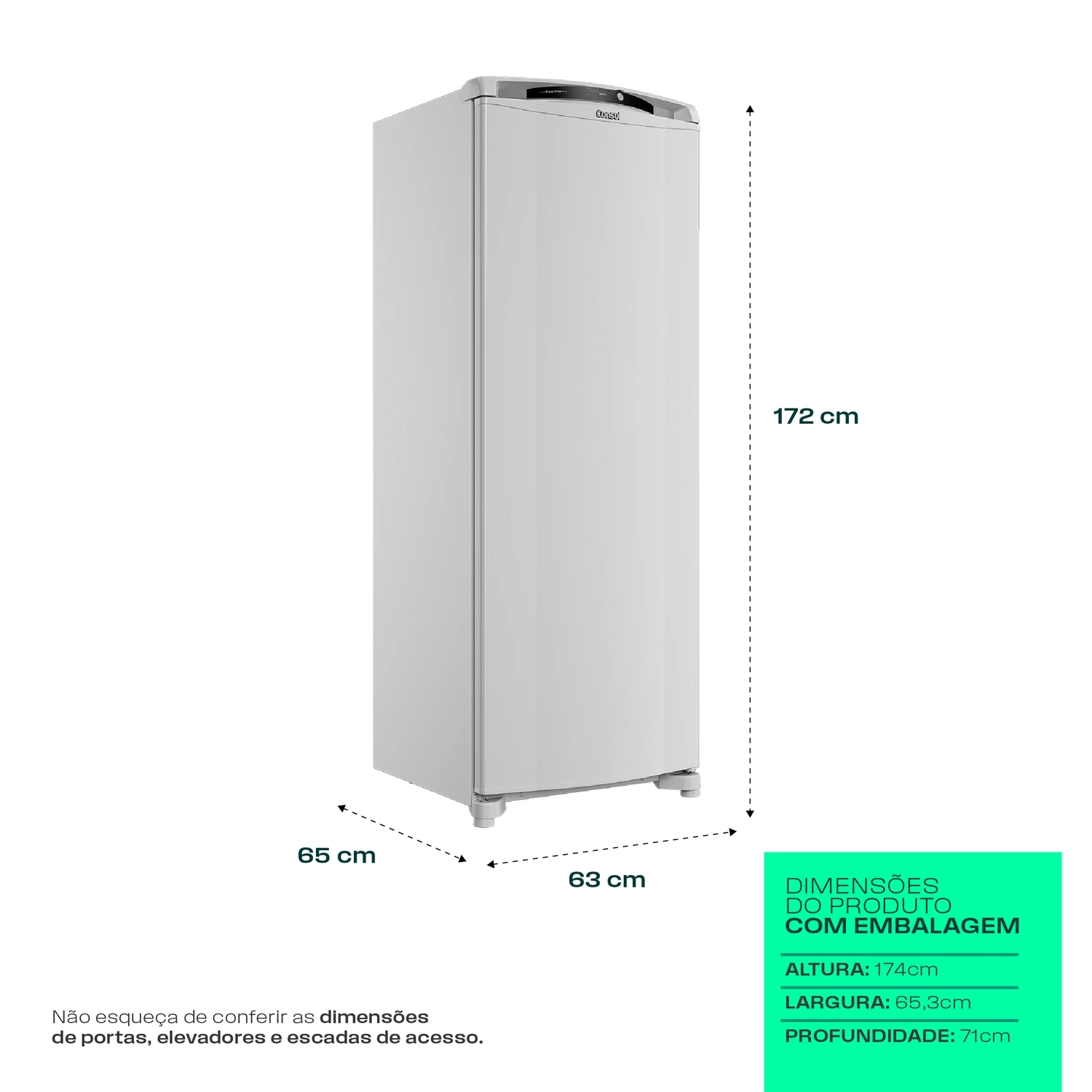 Refrigerador Consul CRB39  342 L Frost Free Branca