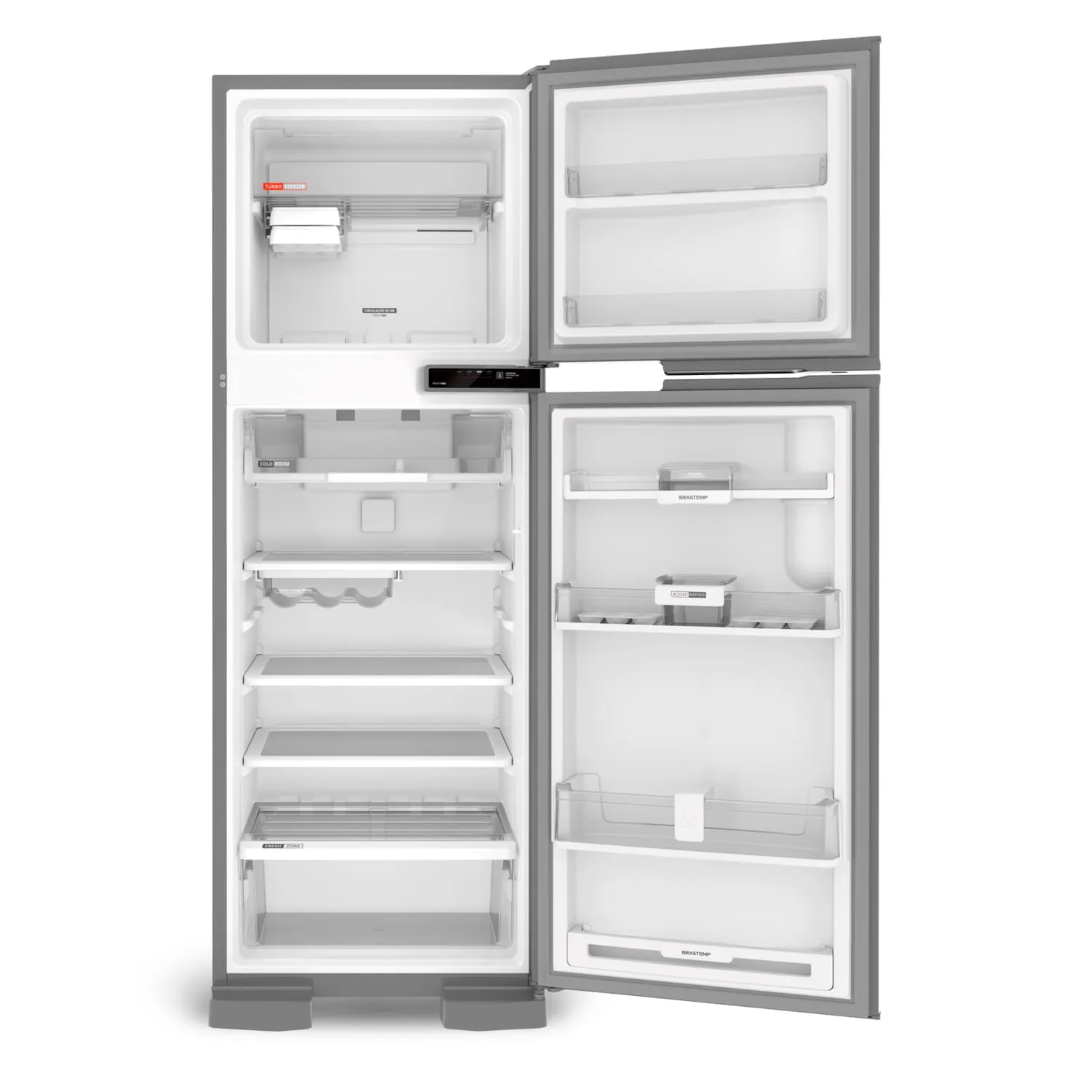 Refrigerador Brastemp 375L Frost Free Inox