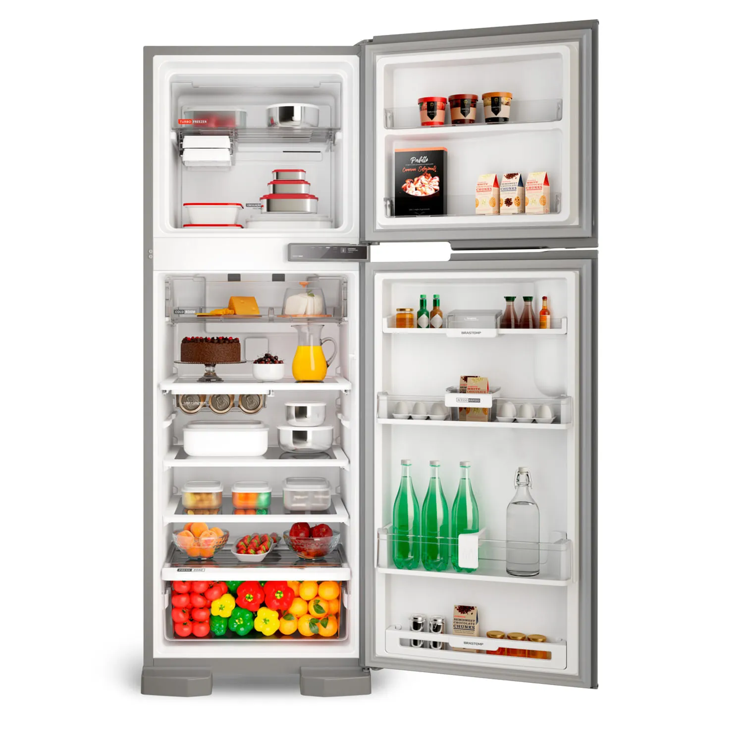 Refrigerador Brastemp 375L Frost Free Inox