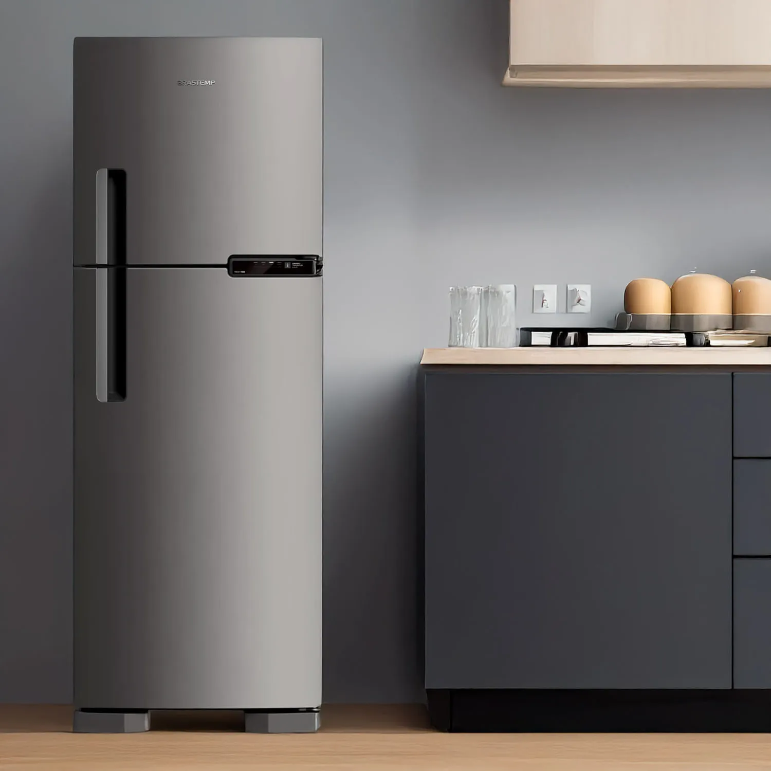 Refrigerador Brastemp 375L Frost Free Inox
