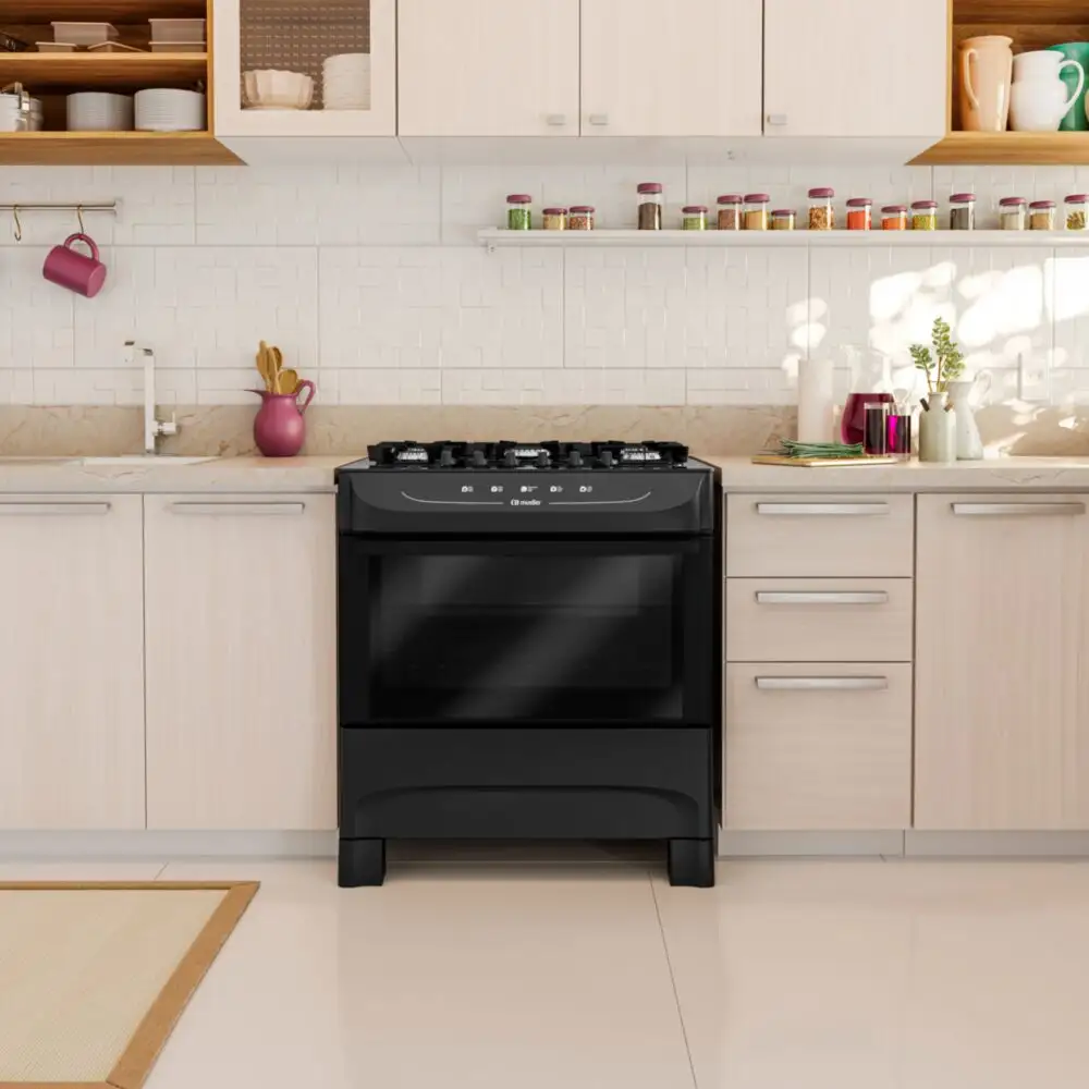 Fogão Mueller 05 BC MFV5BB Preto