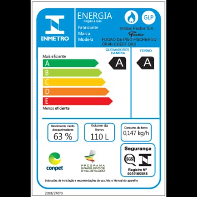 Fogão Fischer 05 BC TC C/ GRILL Inox