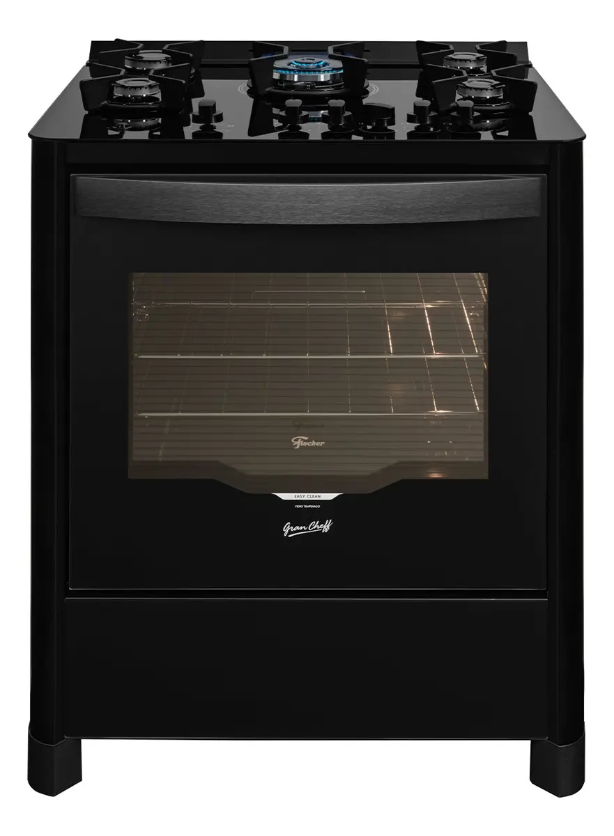 Fogão Fischer 05 BC TC C/ GRILL Preto