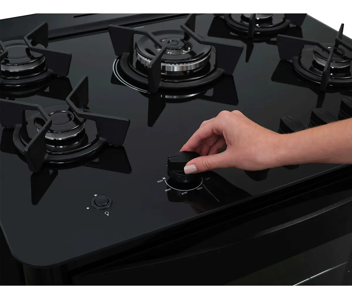 Fogão Fischer 05 BC TC C/ GRILL Preto