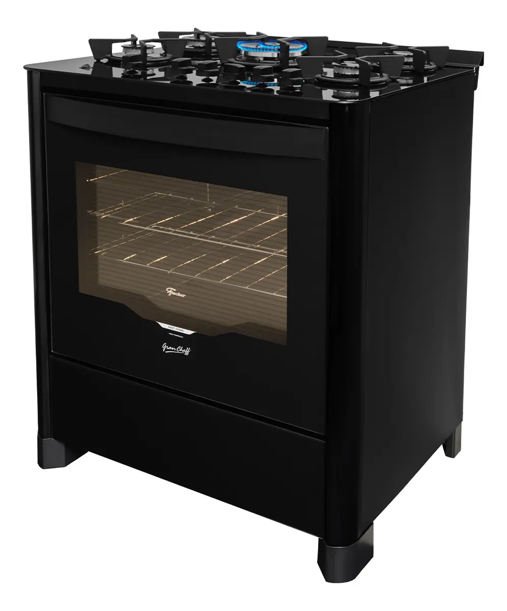 Fogão Fischer 05 BC TC C/ GRILL Preto