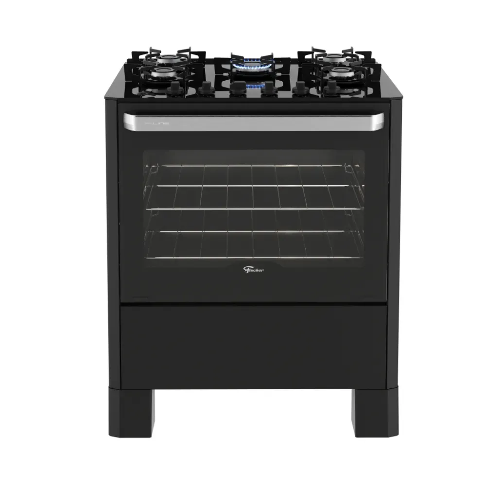 Fogão Fischer 05 BC Fit Line VD Preto