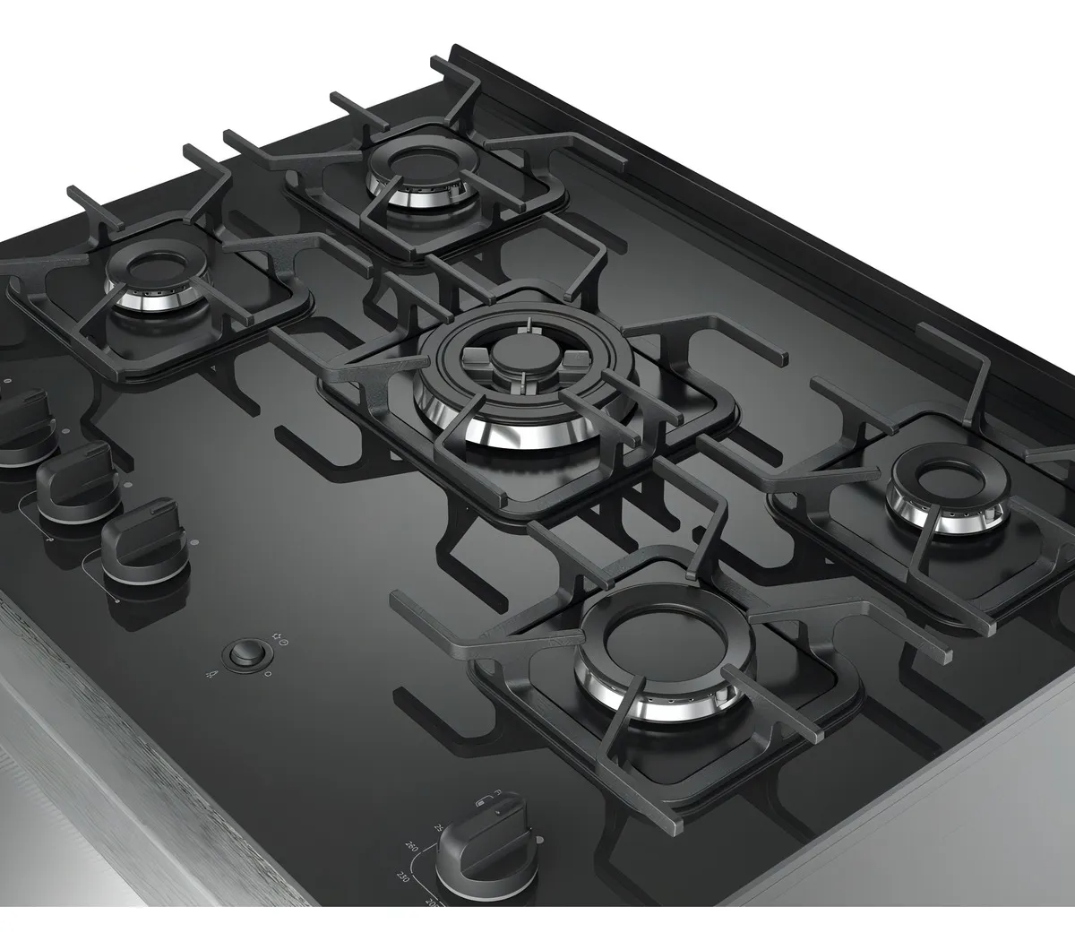 Fogão Mueller 05 BC Decorato Vetro Inox