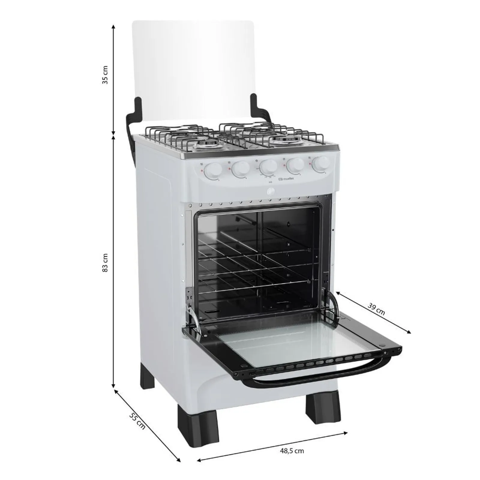 Fogão Mueller 04 BC MFI4BB Branco