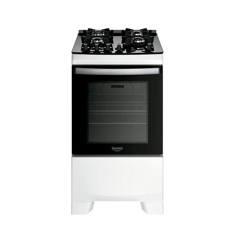 Fogão Dako 04 BC Supreme Glass Branco