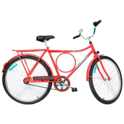 Bicicleta Monark A26 Barra Circular Vermelha