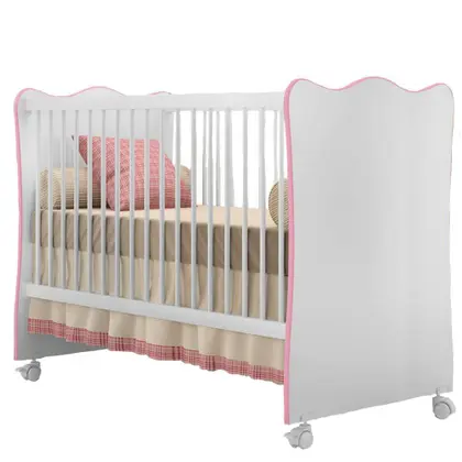 Berço Qmovi D. Sonho Branco/Rosa
