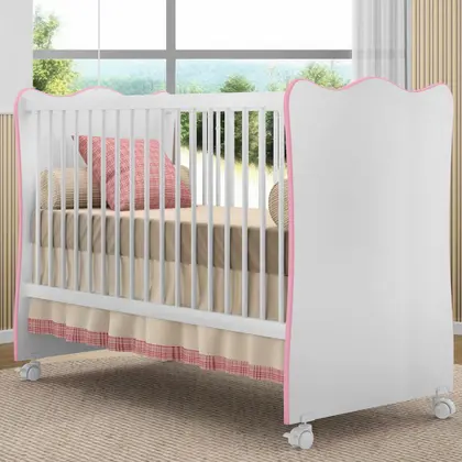 Berço Qmovi D. Sonho Branco/Rosa